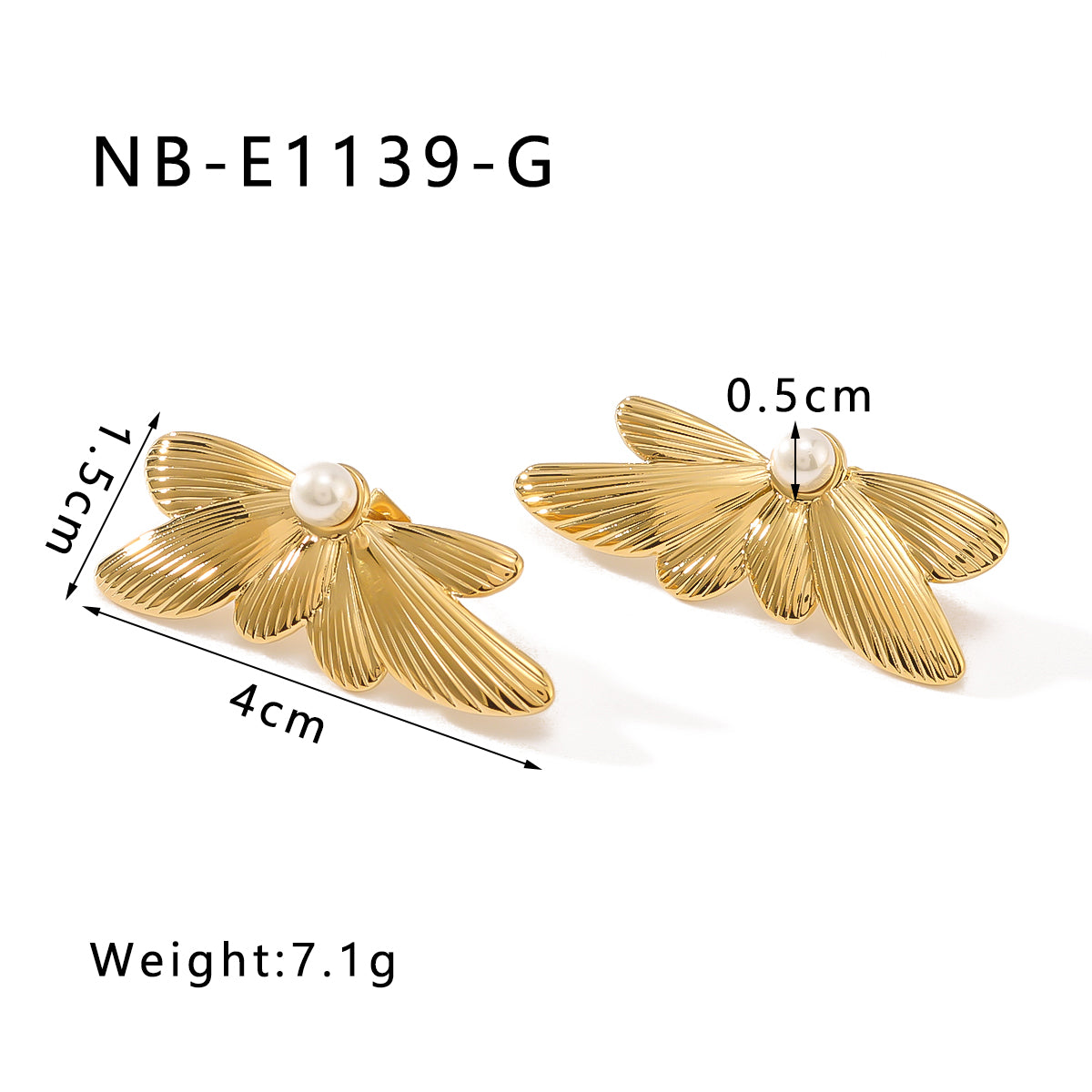 1 Pair IG Style Vintage Style Simple Style Flower Inlay 316 Stainless Steel  Pearl 18K Gold Plated Ear Studs