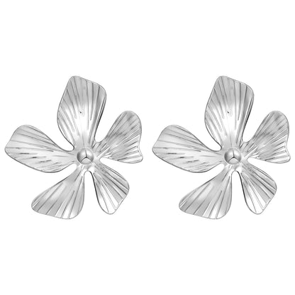 1 Pair Cute Luxurious Flower Plating 316 Stainless Steel  18K Gold Plated Ear Studs