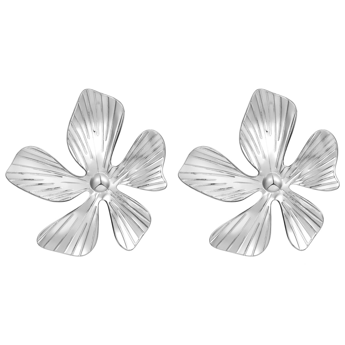 1 Pair Cute Luxurious Flower Plating 316 Stainless Steel  18K Gold Plated Ear Studs