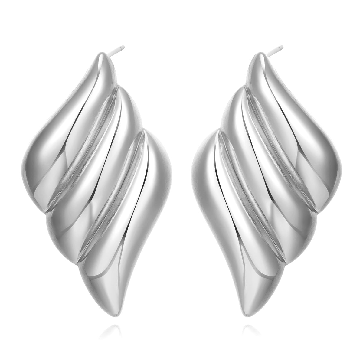 1 Pair Simple Style Classic Style Wings Plating 316 Stainless Steel  18K Gold Plated Ear Studs