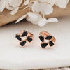 1 Pair Simple Style Classic Style Flower Plating Inlay Copper Zircon Rose Gold Plated Ear Studs