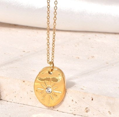 Titanium Steel Casual Simple Style Solid Color Pendant Necklace