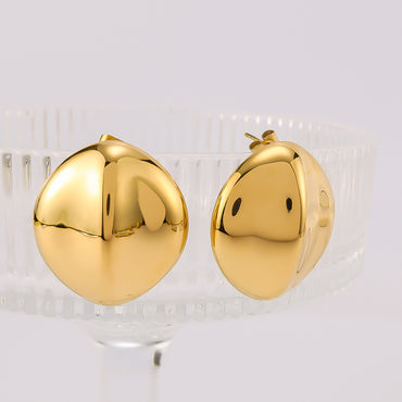 1 Pair IG Style Vintage Style Simple Style Simple Solid Color 316 Stainless Steel  18K Gold Plated Ear Studs