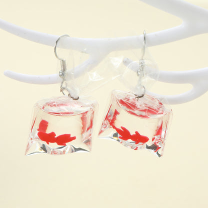 1 Pair Cute Streetwear Bear Fish Resin Drop Earrings