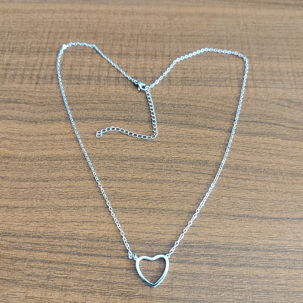 304 Stainless Steel Casual Modern Style Simple Style Heart Shape Pendant Necklace