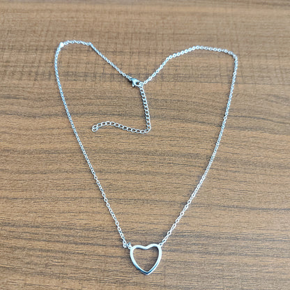 304 Stainless Steel Casual Modern Style Simple Style Heart Shape Pendant Necklace