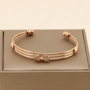 Titanium Steel Simple Style Butterfly Bangle