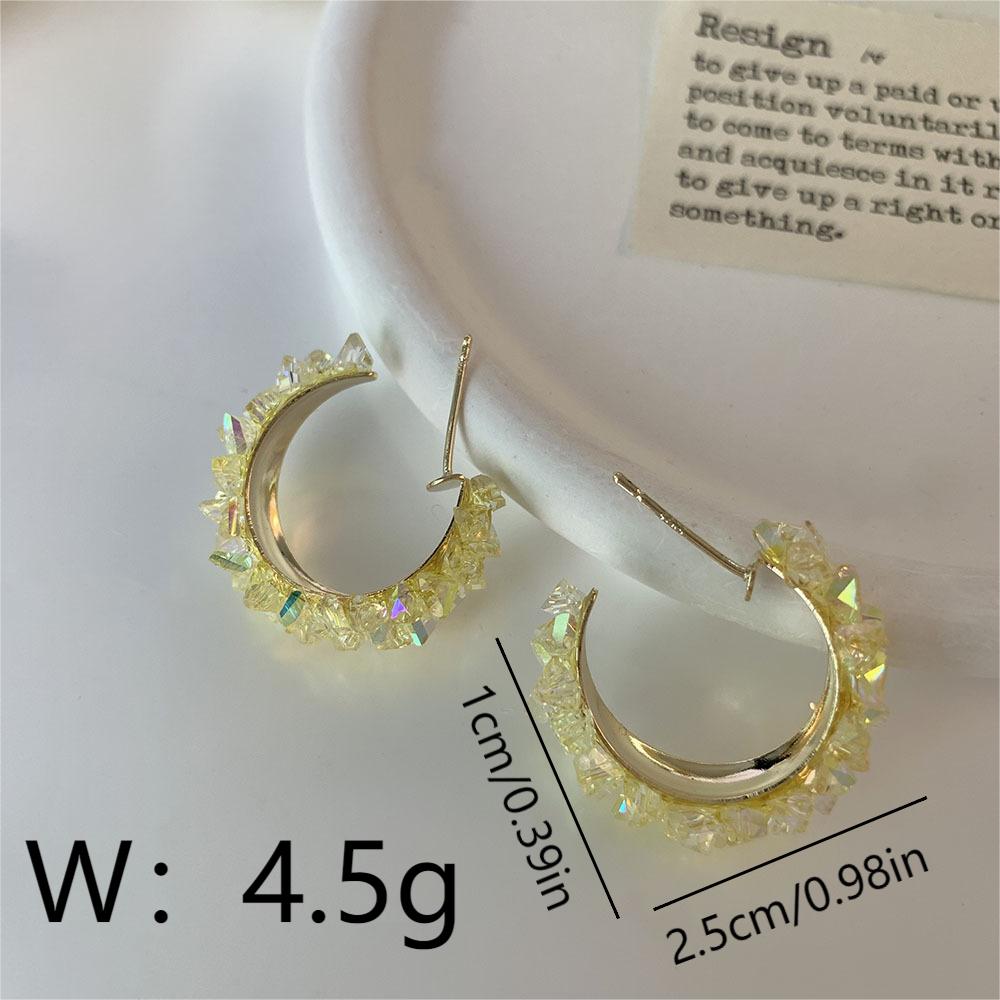 1 Pair Lady Simple Style Geometric Plating Inlay Copper Zircon 18K Gold Plated Ear Studs
