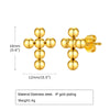 1 Pair IG Style Simple Style Cross 201 Stainless Steel 18K Gold Plated Ear Studs