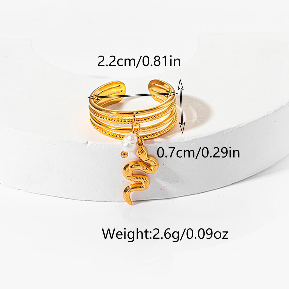 304 Stainless Steel Gold Plated Simple Style Classic Style Plating Solid Color Rings