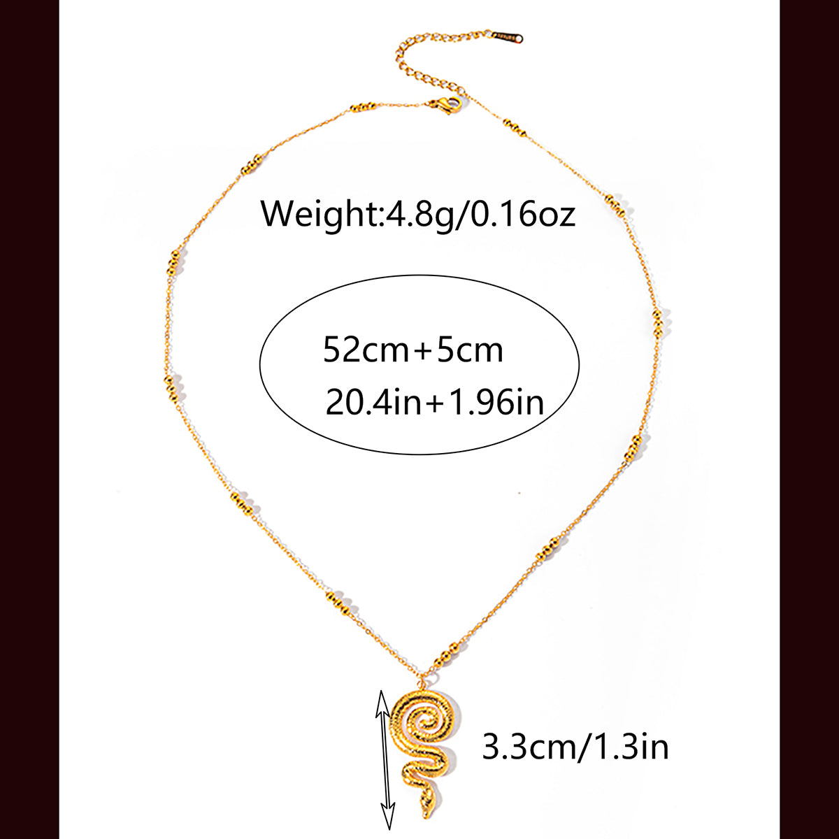 304 Stainless Steel Gold Plated Vacation Simple Style Asymmetrical Plating Round Pendant Necklace