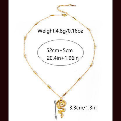 304 Stainless Steel Gold Plated Vacation Simple Style Asymmetrical Plating Round Pendant Necklace