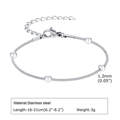 304 Stainless Steel IG Style Sweet Cool Style Solid Color Bracelets Necklace