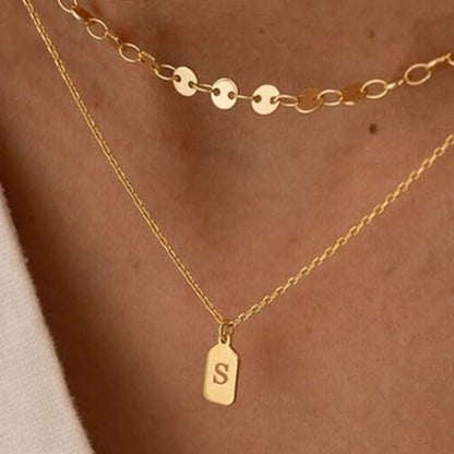 Stainless Steel Copper 14K Gold Plated Casual Classic Style Plating Letter Layered Necklaces