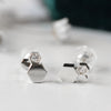 1 Pair Simple Style Honeycomb Plating Inlay Copper Zircon Ear Studs