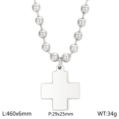 Ig Style Casual Cross Titanium Steel Plating Bracelets Necklace