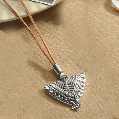 Vintage Style Simple Style Geometric Heart Shape CCB Alloy Rope Plating Women's Pendant Necklace