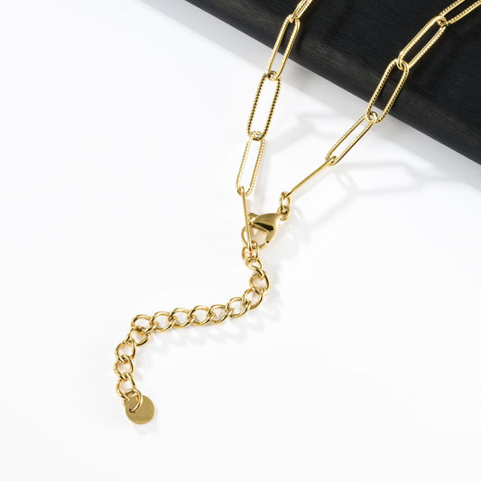 Simple Style Solid Color 316 Stainless Steel  Plating 18K Gold Plated Women's Necklace