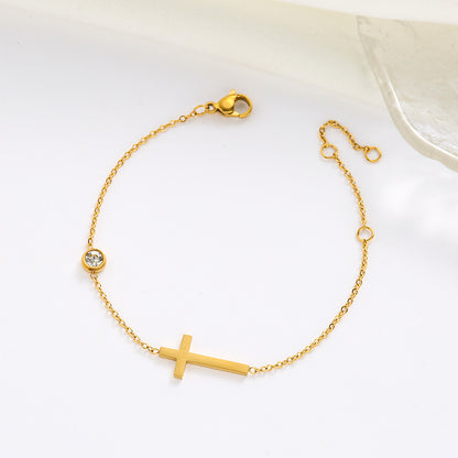 Stainless Steel Gold Plated Casual Sweet Bow Knot Plating Bracelets