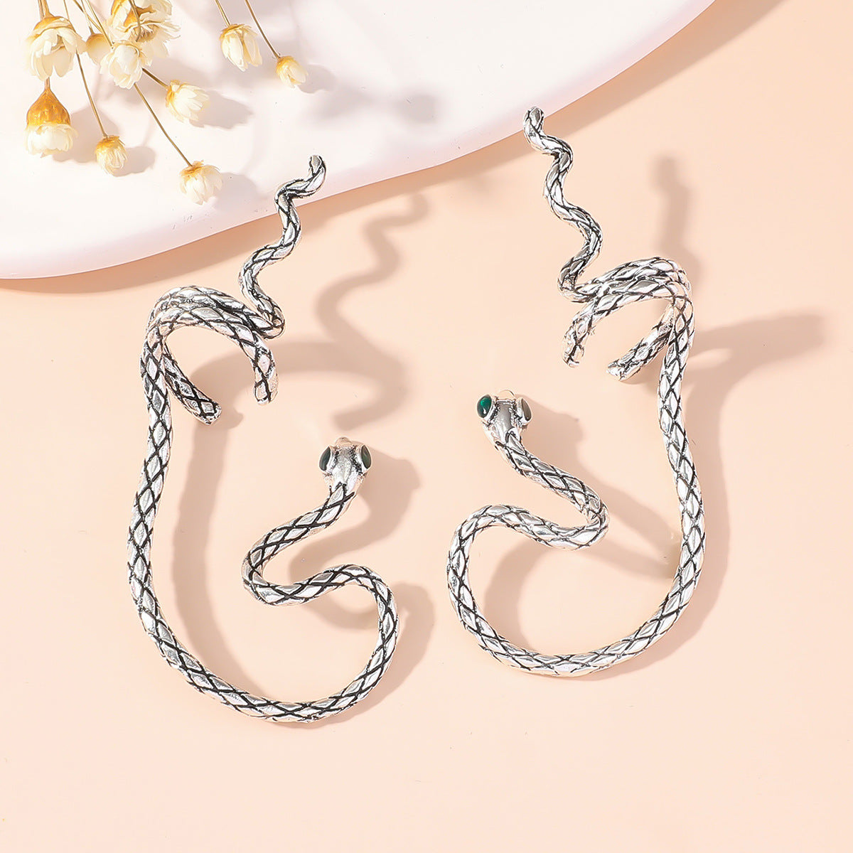 1 Piece Simple Style Classic Style Snake Plating Alloy Gold Plated Earrings
