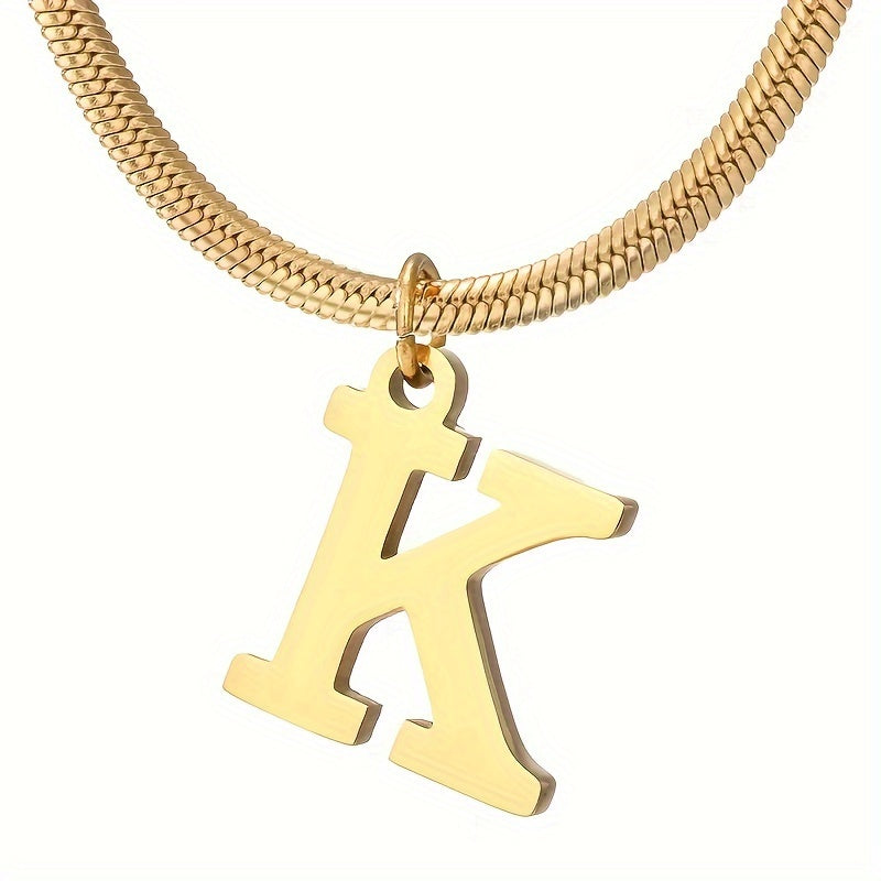 IG Style Simple Style Letter Ferroalloy Gold Plated Women's Pendant Necklace