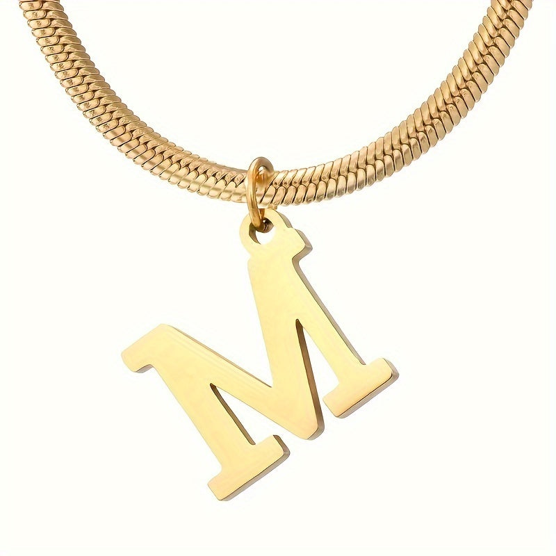 IG Style Simple Style Letter Ferroalloy Gold Plated Women's Pendant Necklace