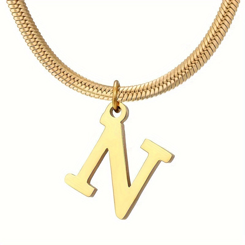 IG Style Simple Style Letter Ferroalloy Gold Plated Women's Pendant Necklace