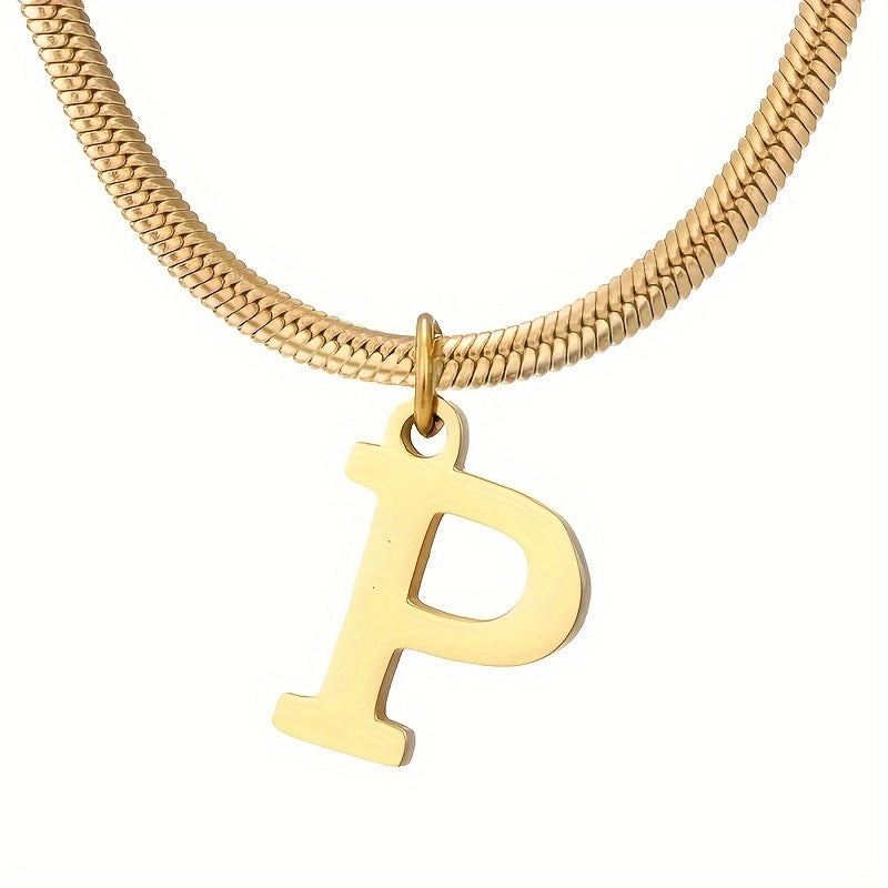 IG Style Simple Style Letter Ferroalloy Gold Plated Women's Pendant Necklace