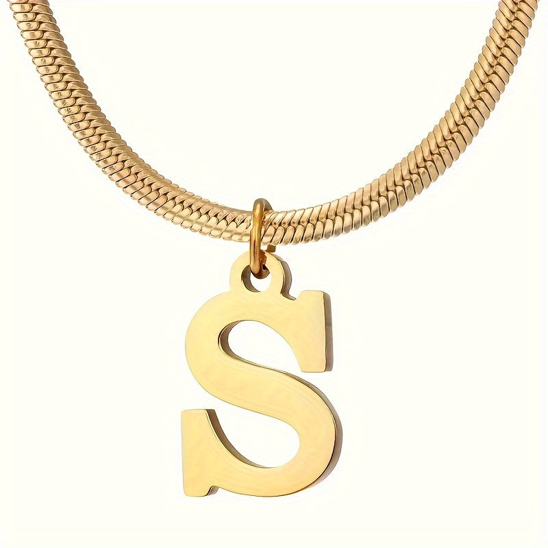 IG Style Simple Style Letter Ferroalloy Gold Plated Women's Pendant Necklace