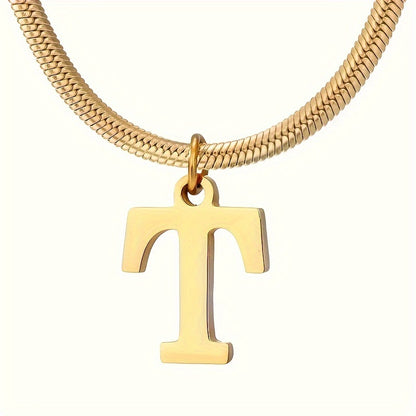 IG Style Simple Style Letter Ferroalloy Gold Plated Women's Pendant Necklace