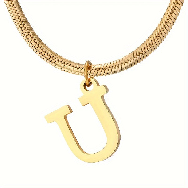 IG Style Simple Style Letter Ferroalloy Gold Plated Women's Pendant Necklace