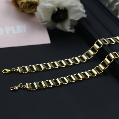 304 Stainless Steel 18K Gold Plated Classic Style Streetwear Plating Solid Color Bracelets
