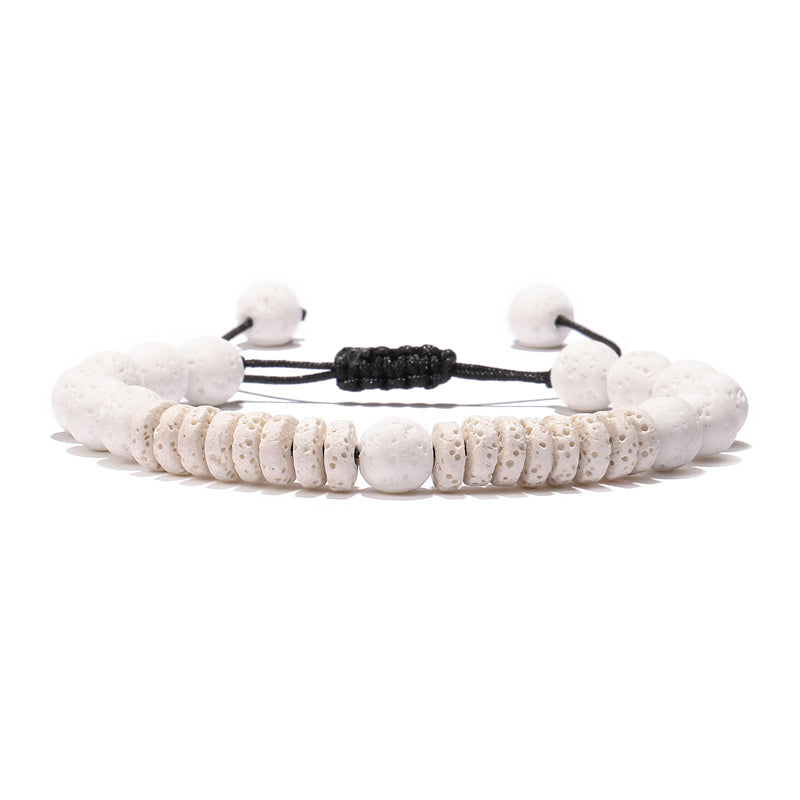 Ethnic Style Simple Style Round Natural Stone Beaded Unisex Bracelets