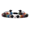 Ethnic Style Simple Style Round Natural Stone Beaded Unisex Bracelets