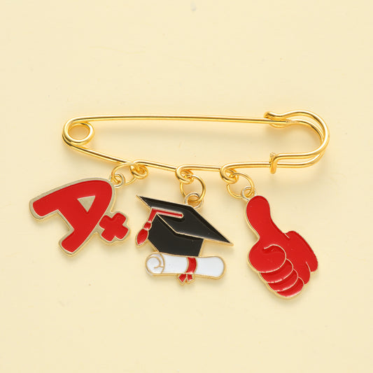 Cute Simple Style Letter Gesture Alloy Women's Brooches