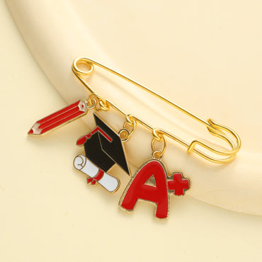 Cute Simple Style Letter Gesture Alloy Women's Brooches