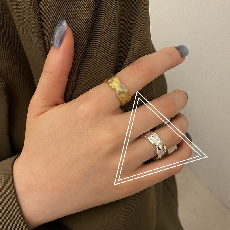 Simple Open Fashion Geometric Irregular Ring