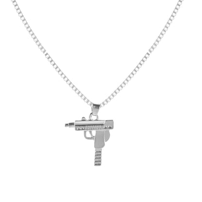 Hip-hop Pistol Alloy Plating Necklace