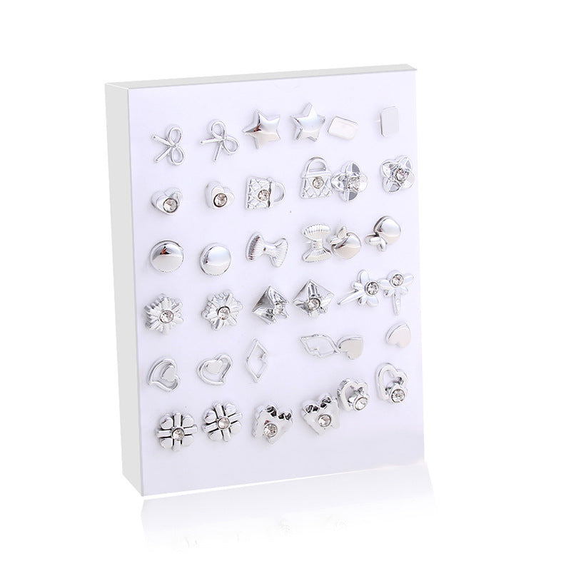 Fashion Geometric Plastic Enamel Pearl Women's Ear Studs 1 Set