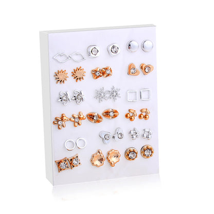 Fashion Geometric Plastic Enamel Pearl Women's Ear Studs 1 Set