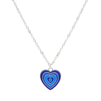 Retro Heart Shape Alloy Enamel Women's Necklace