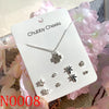 Simple Style Heart Shape Bow Knot Snowflake Alloy Plating Inlay Rhinestones Women's Ear Studs 1 Set