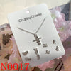 Simple Style Heart Shape Bow Knot Snowflake Alloy Plating Inlay Rhinestones Women's Ear Studs 1 Set