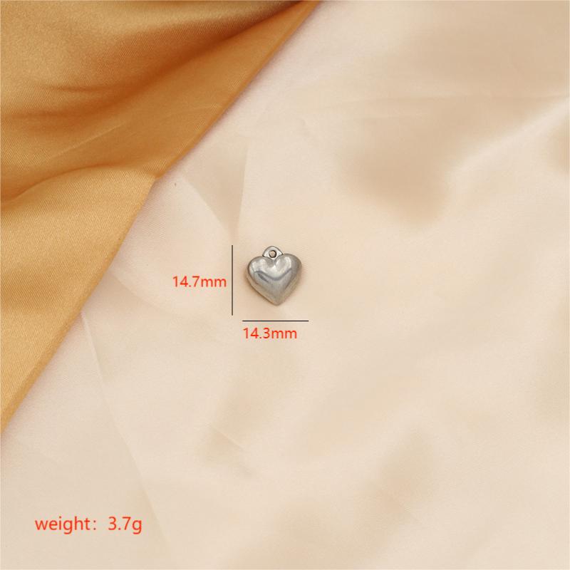 11.9*16mm 14.3*14.7mm Hole 2~2.9mm 304 Stainless Steel 18K Gold Plated Heart Shape Polished Pendant