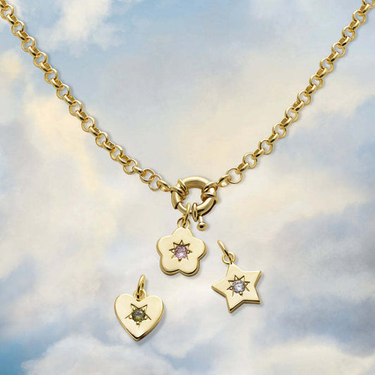 Ins Style Sweet Star Heart Shape Flower Stainless Steel Plating Inlay Zircon 18k Gold Plated Bracelets Necklace