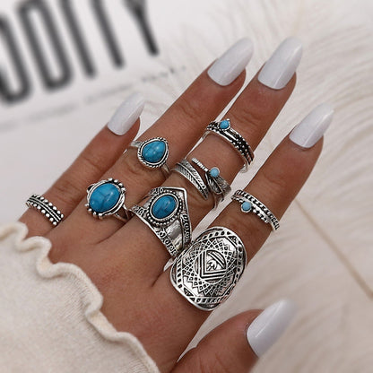 Casual Retro Punk Animal Plant Alloy Plating Inlay Carving Artificial Diamond Opal Obsidian Gold Plated Silver Plated Women's Open Ring Rings