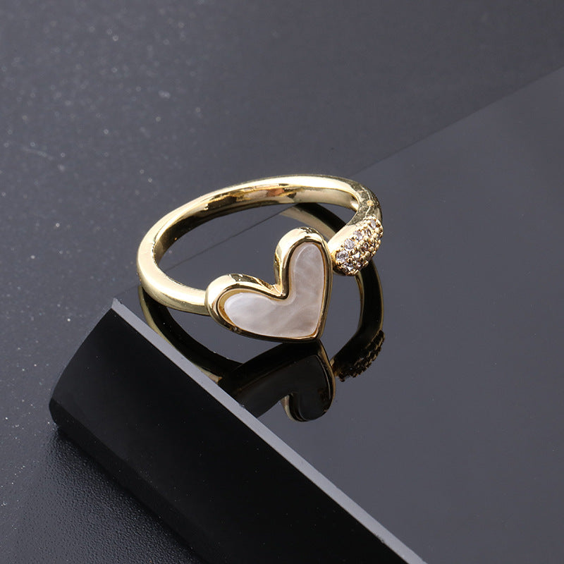 Japanese And Korean Stylish Opening Ring Personalized Ins Style Diamond Simple And Adjustable Ring Vintage Ring Niche Little Finger Ring