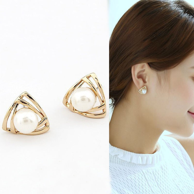 1 Pair Modern Style Simple Style Heart Shape Flower Bow Knot Inlay Alloy Rhinestones Drop Earrings Ear Studs