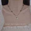 Hip-hop Pentagram Cross Bow Knot Beaded Alloy Inlay Moonstone Women's Necklace