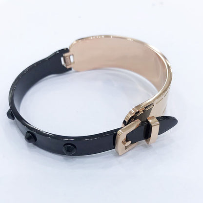 Fashion Geometric Titanium Steel Plating Bangle